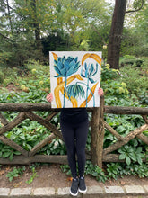 Load image into Gallery viewer, Blue Floral 18x20