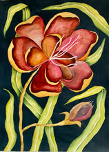 Load image into Gallery viewer, Rosate on Indigo 40x55