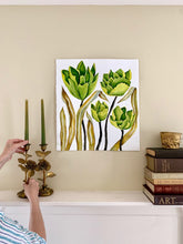 Load image into Gallery viewer, Green Floral 18x20