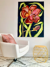 Load image into Gallery viewer, Rosate on Indigo 40x55