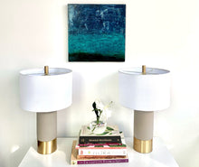 Load image into Gallery viewer, Study in Blue & Green Panel 18x18