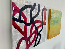 Load image into Gallery viewer, Indigo & Magenta Pathways Panel 14x14