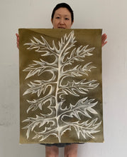Load image into Gallery viewer, Sepia Thistle Leaf 22x30