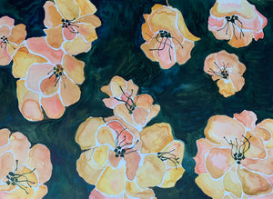 Forest Field Floating Florals 22x30