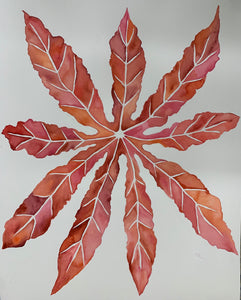 Pink Leaf 24x30