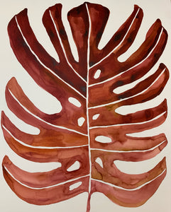 Red Fade Monstera 24x30