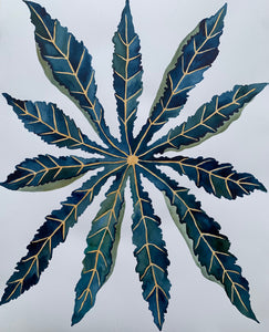 Blue Leaf 24x30