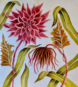 Pink Dahlia Pink Droop 18x20