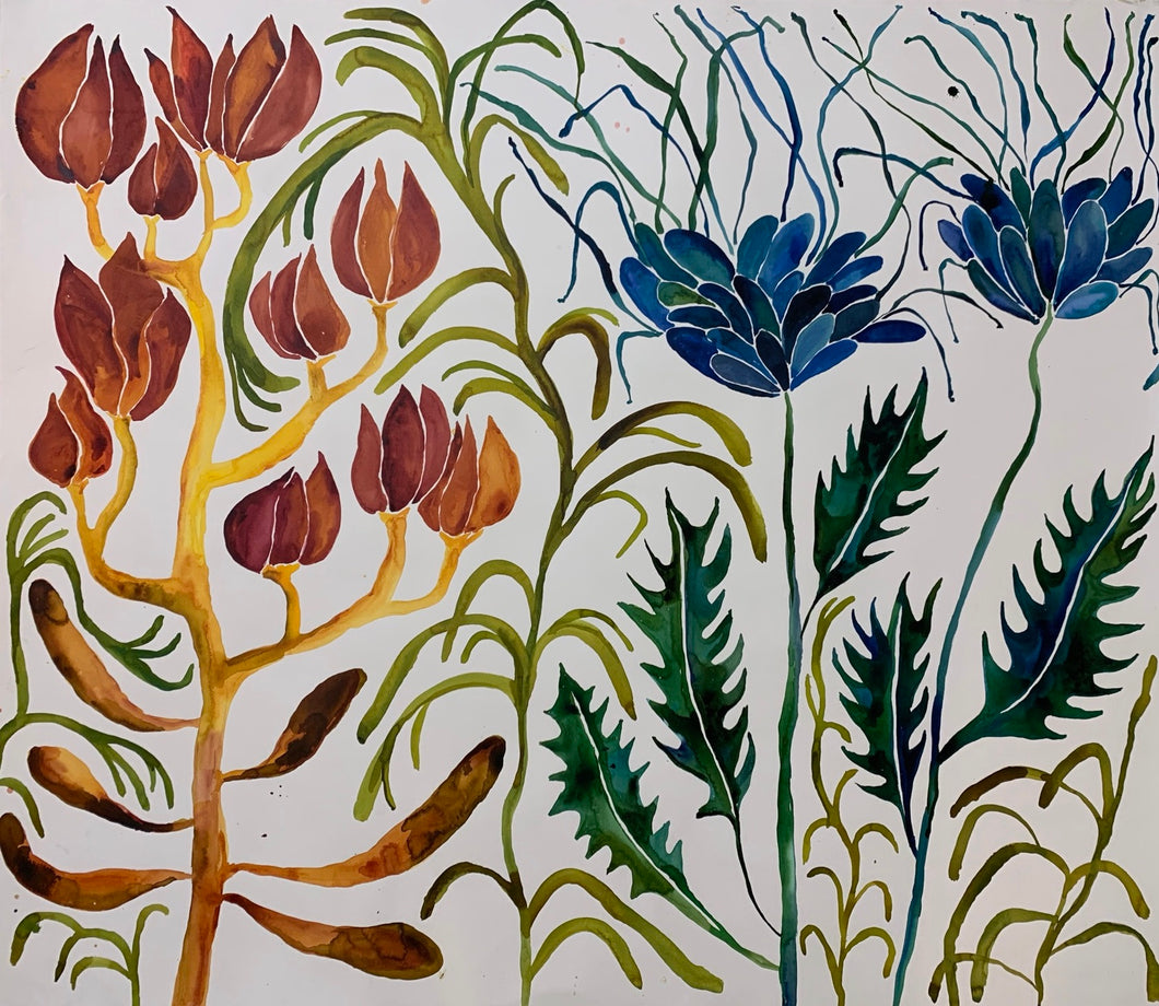 Red Bud Spike Leaves 48x55