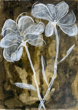 Load image into Gallery viewer, Sepia Floral Duo 22x30
