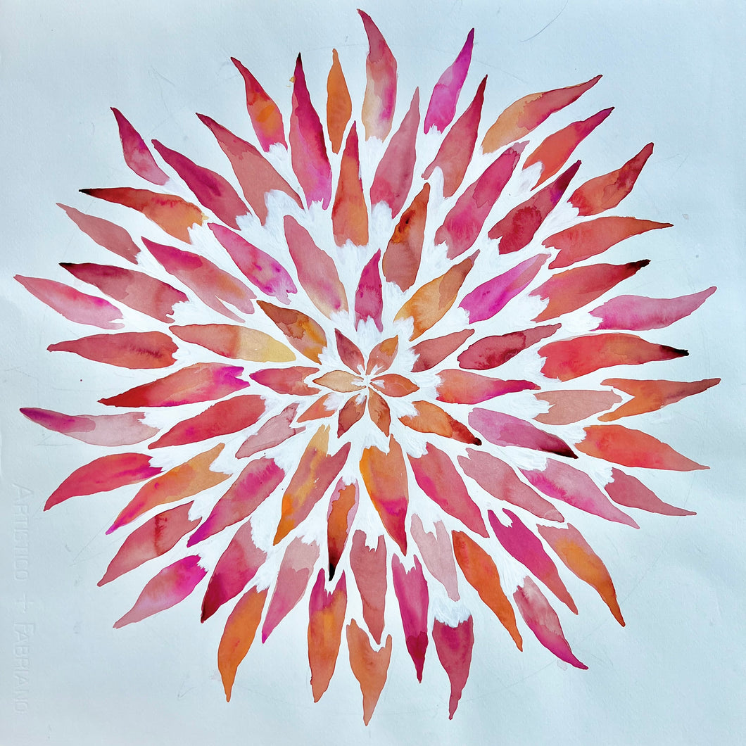 Dahlia Burst 22x22