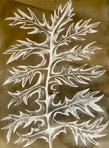 Sepia Thistle Leaf 22x30
